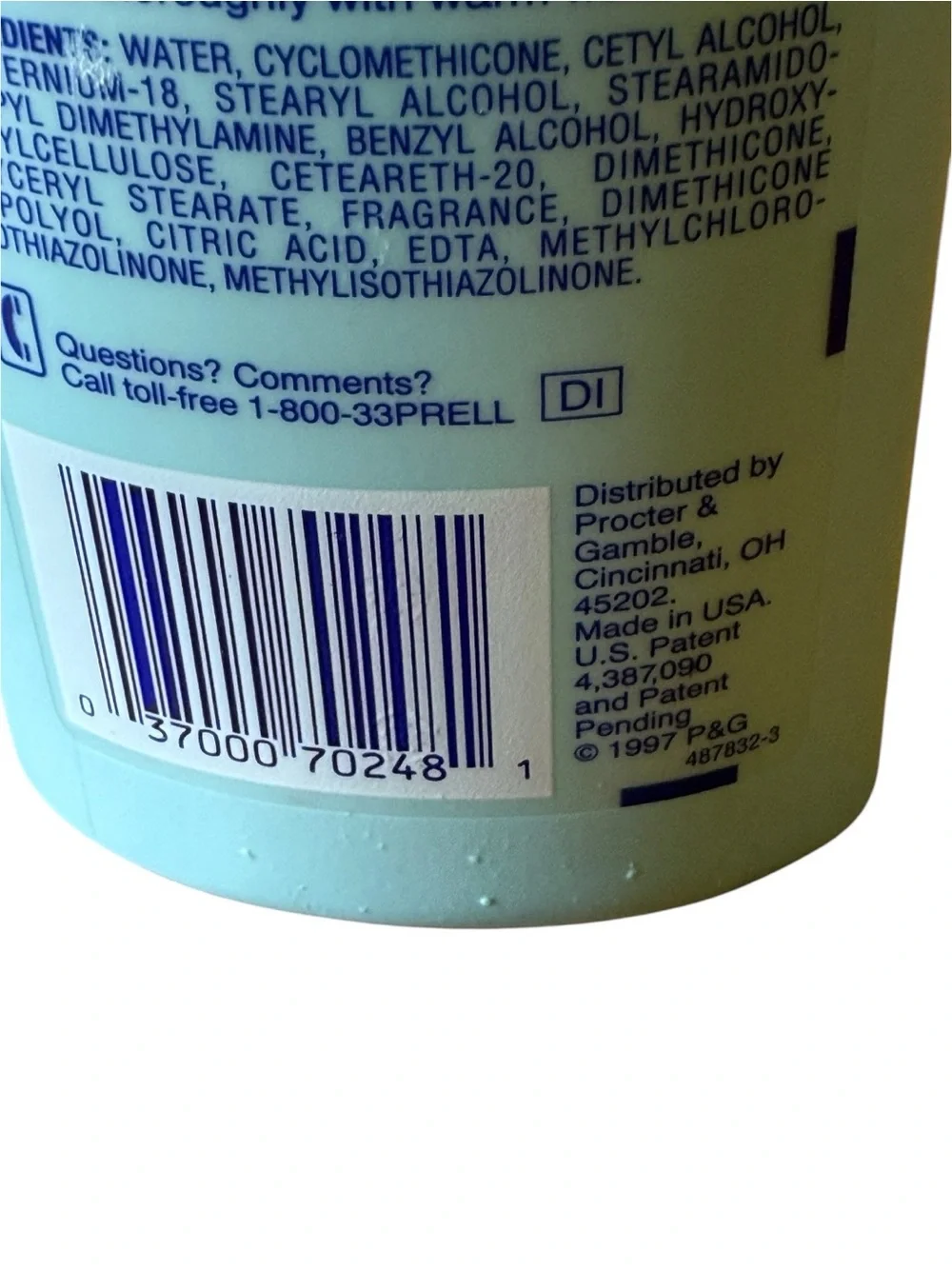 Vintage 1997 PRELL CONDITIONER 15.2 Oz Normal Hair P&G New Full